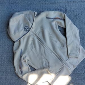 lululemon athletica White Jacket with Blue Accents